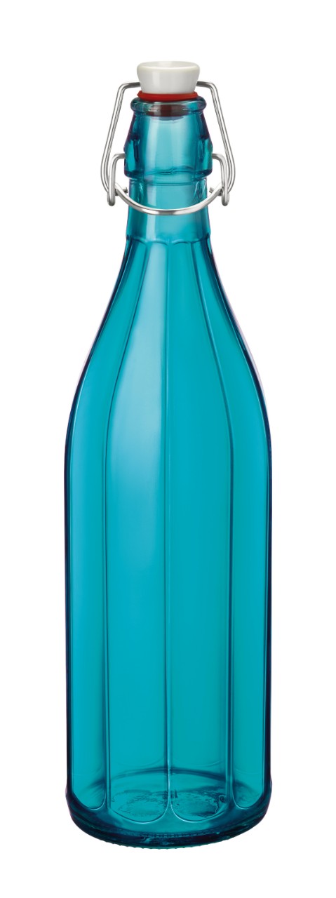 בקבוק אוקספורד 1 ליטר כחול עם סגירה הרמטית