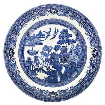 Тарелка в ретро-стиле для основного блюда – BLUE WILLOW