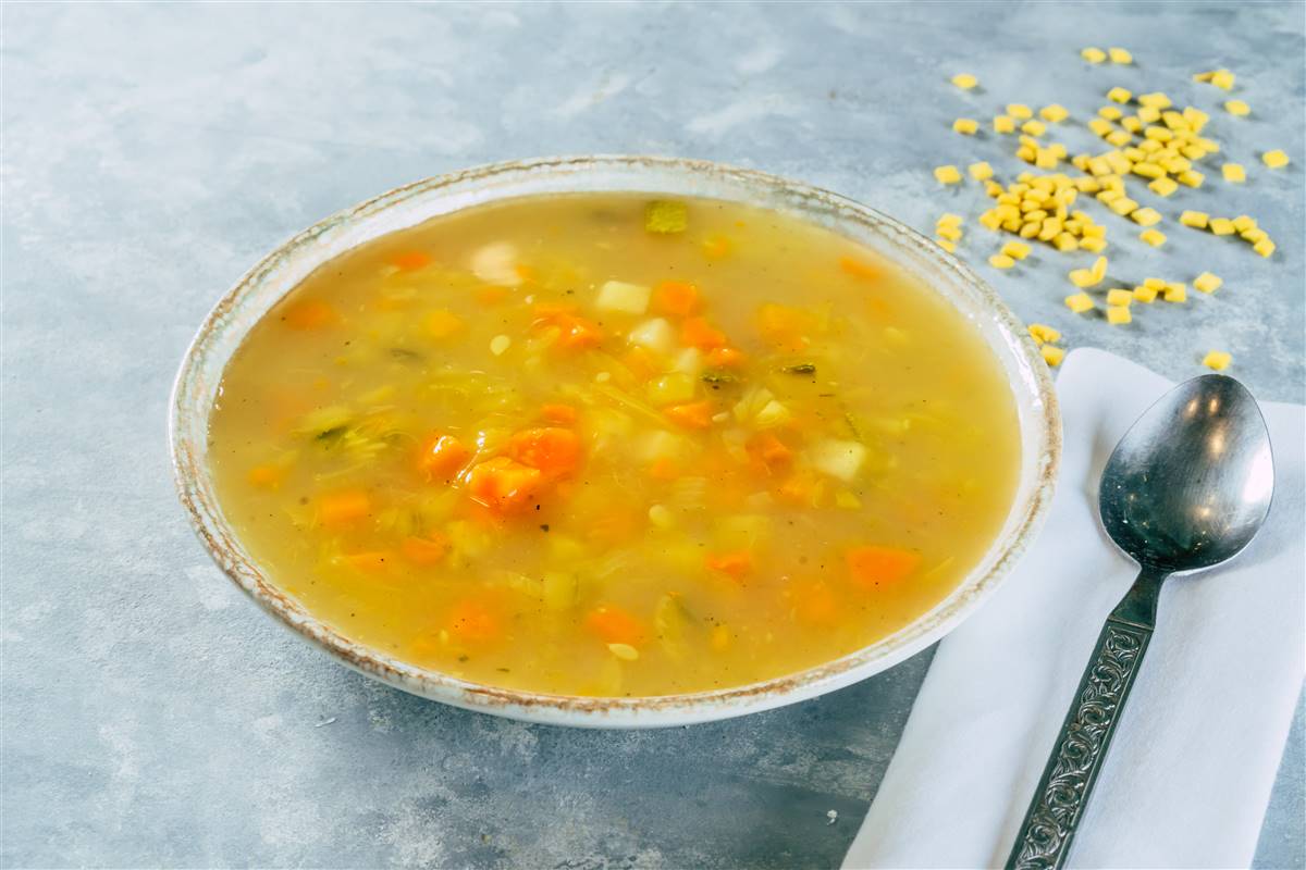 A rich vegetable soup 