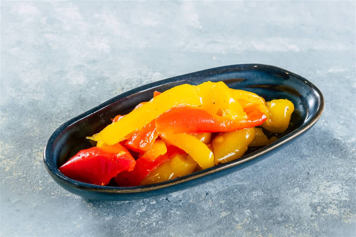 Marinated colorful peppers