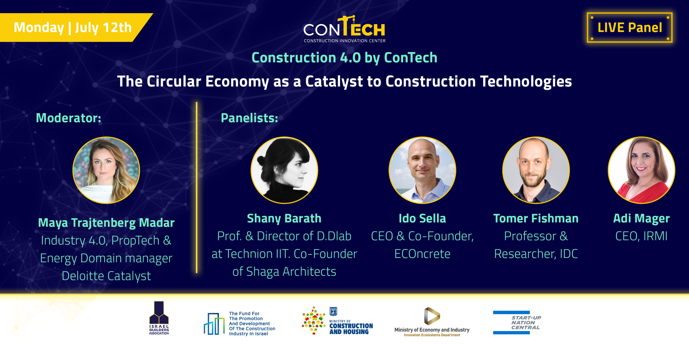 Live Panel: The Circular Economy as a Catalyst to Construction Tech