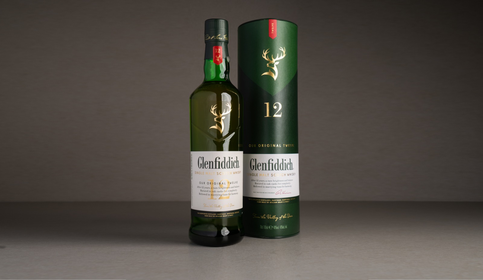 Glenfiddich whiskey 12 years green