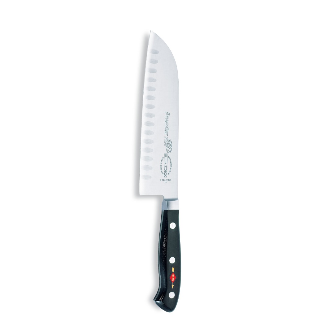 סכין סנטוקו מחוזקת חריצים 18 ס"מ DICK | Premier-Plus