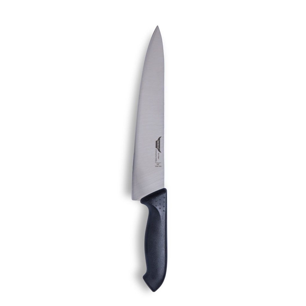 סכין שף 25 ס"מ ידית פלסטיק שחורה | BEROX