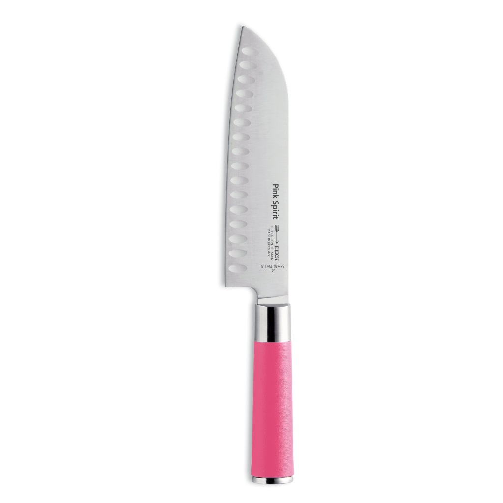 סכין סנטוקו חריצים 18 ס"מ DICK | PINK SPIRIT