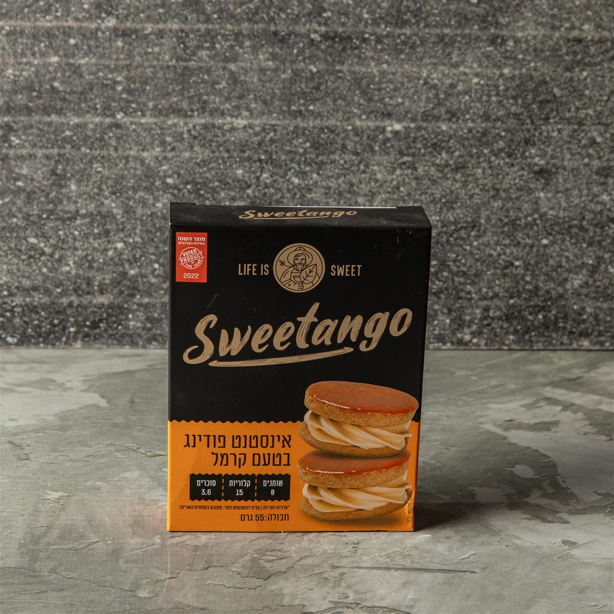 אינסטנט פודינג בטעם קרמל ללא סוכר Sweetango סוויטנגו